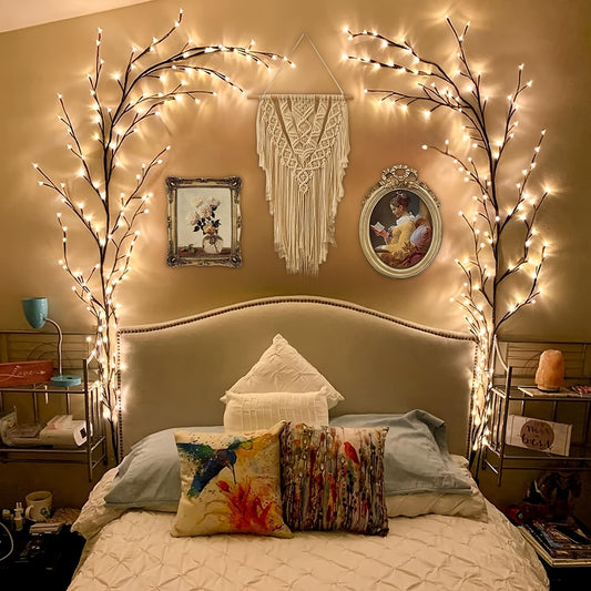 LED Vine Fairy Lights 96 LED Willow Branch – 6ft Flexible Bendable Artificial Branches, 8 Modes USB Powered with Remote Control, Indoor Home Decor for Weddings, Christmas, Valentine's & Holiday Parties
