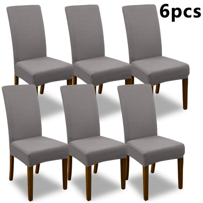 Dining Chair Covers Set of 4 6 Stretch Jacquard Slipcovers, Elastic Chair Cover for Dining Room Kitchen Wedding Office Living Room, Washable Furniture Protector in 9 Colors