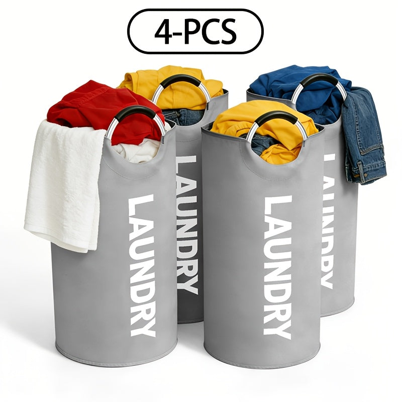 Foldable Laundry Basket with Handles Large Oxford Cloth Collapsible Hamper 3 Pack 4 Pack for Bedroom Bathroom Dorm Laundry Room Dirty Clothes Storage