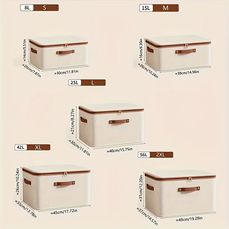 Foldable Storage Bins with Lids 2 Pack Large Capacity Collapsible Organizer for Clothes, Blankets, Books, Toys & Under-Bed Storage – Space Saving Home Storage Solution