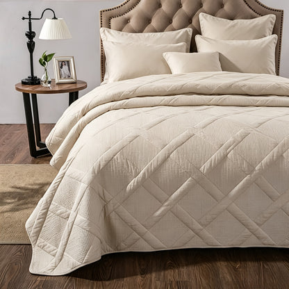 Lightweight Bedspread Coverlet All Season - Soft Breathable Quilted Coin Pattern Blanket for Bed, Non-Slip Reversible Bed Cover for Bedroom, Dorm & Guest Room - Twin Full Queen King, 6 Colors