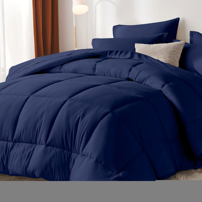 Thin Quilt Comforter Set Twin Full Queen King – Lightweight Breathable Bed in a Bag with Sheets Pillowcases Pillow Shams, All Season Microfiber Bedding Multi-Color