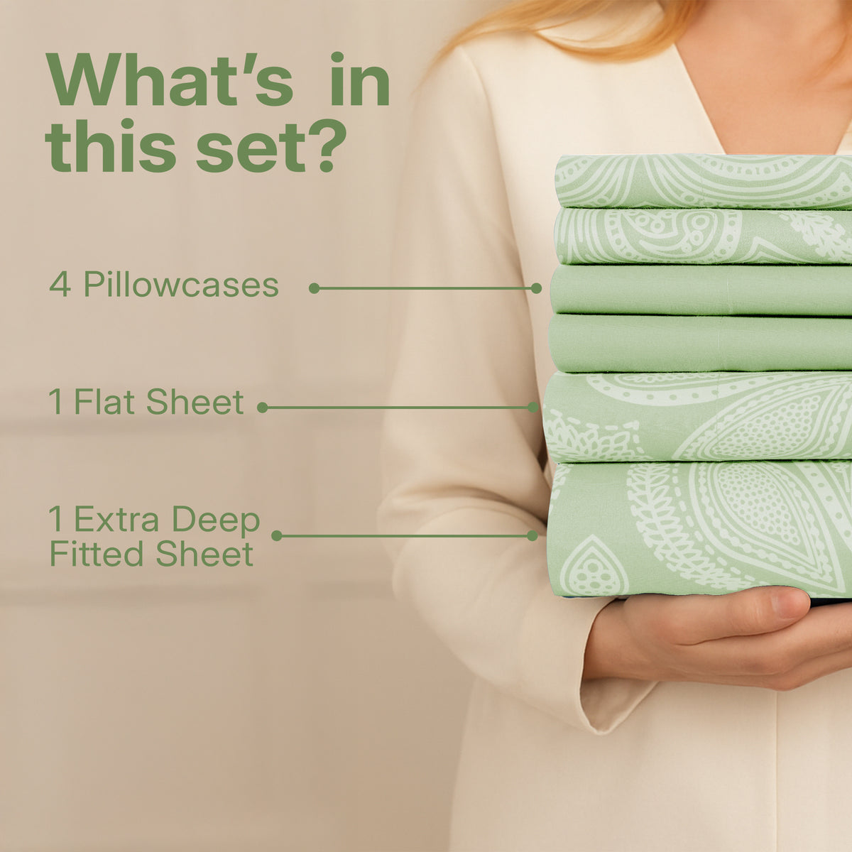 Deep Pocket Fitted Sheet Set 4-Piece Microfiber Soft Brushed Polyester Wrinkle Free Bed Sheets 10 Colors Twin Full Queen King California King