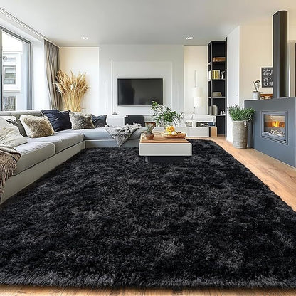 Large Area Rug 8x10 Feet Fluffy Shag Rug for Living Room Bedroom Non-Slip Soft Plush Fuzzy Carpet Modern Furry Floor Rug Home Decor