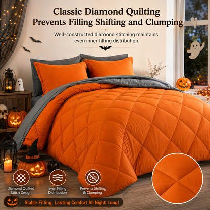 7-Piece Comforter Set Bed in a Bag - Soft Microfiber Down Alternative Comforter with Sheets Pillow Shams All Season Bedding Set Full Queen King, Multiple Colors