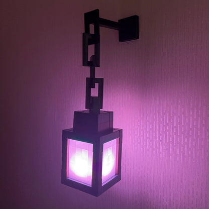 Pixel Lantern Night Light 16 RGB Colors with Remote - USB Rechargeable LED Mood Lamp for Bedroom Gaming Room Desk Wall Decor, Eye-Friendly Glow for Kids Teens Adults, Halloween Christmas Gift