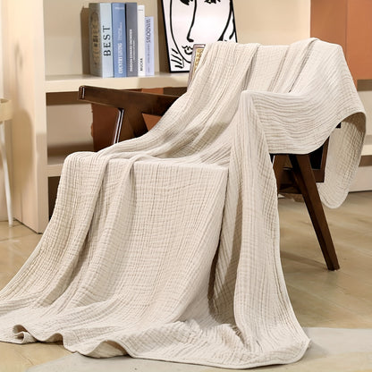 Muslin Blanket 6 Layer 100% Cotton – Soft Gauze Throw Blanket for Couch Bed Sofa, Lightweight Breathable All Season Blanket, Machine Washable, Morandi Colors