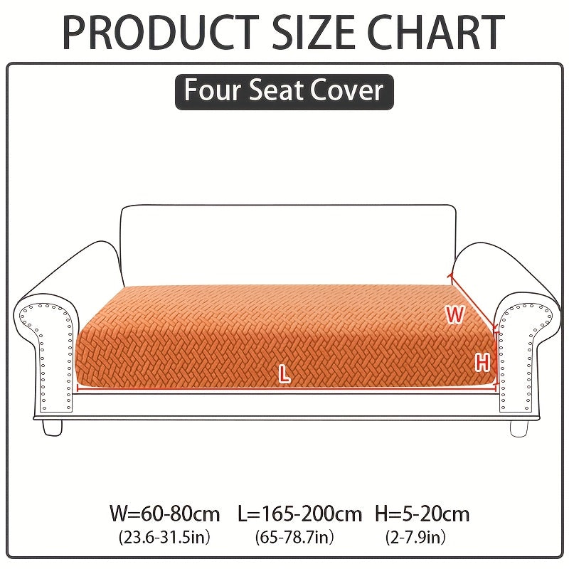 Stretch Jacquard Sofa Cover Non-Slip Elastic Furniture Protector for 1 2 3 4 Seater & L-Shaped Sectional Sofa – Wear-Resistant Polyester Slipcover, Machine Washable, Living Room Bedroom, 5 Colors