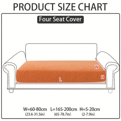 Stretch Jacquard Sofa Cover Non-Slip Elastic Furniture Protector for 1 2 3 4 Seater & L-Shaped Sectional Sofa – Wear-Resistant Polyester Slipcover, Machine Washable, Living Room Bedroom, 5 Colors