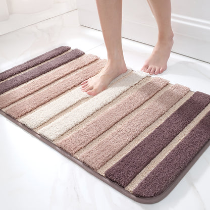 Extra Thick Chenille Bath Rug Non-Slip Absorbent Luxury Bathroom Mat – Soft Plush Pile, Machine Washable, Multiple Colors & Sizes for Bathroom Decor