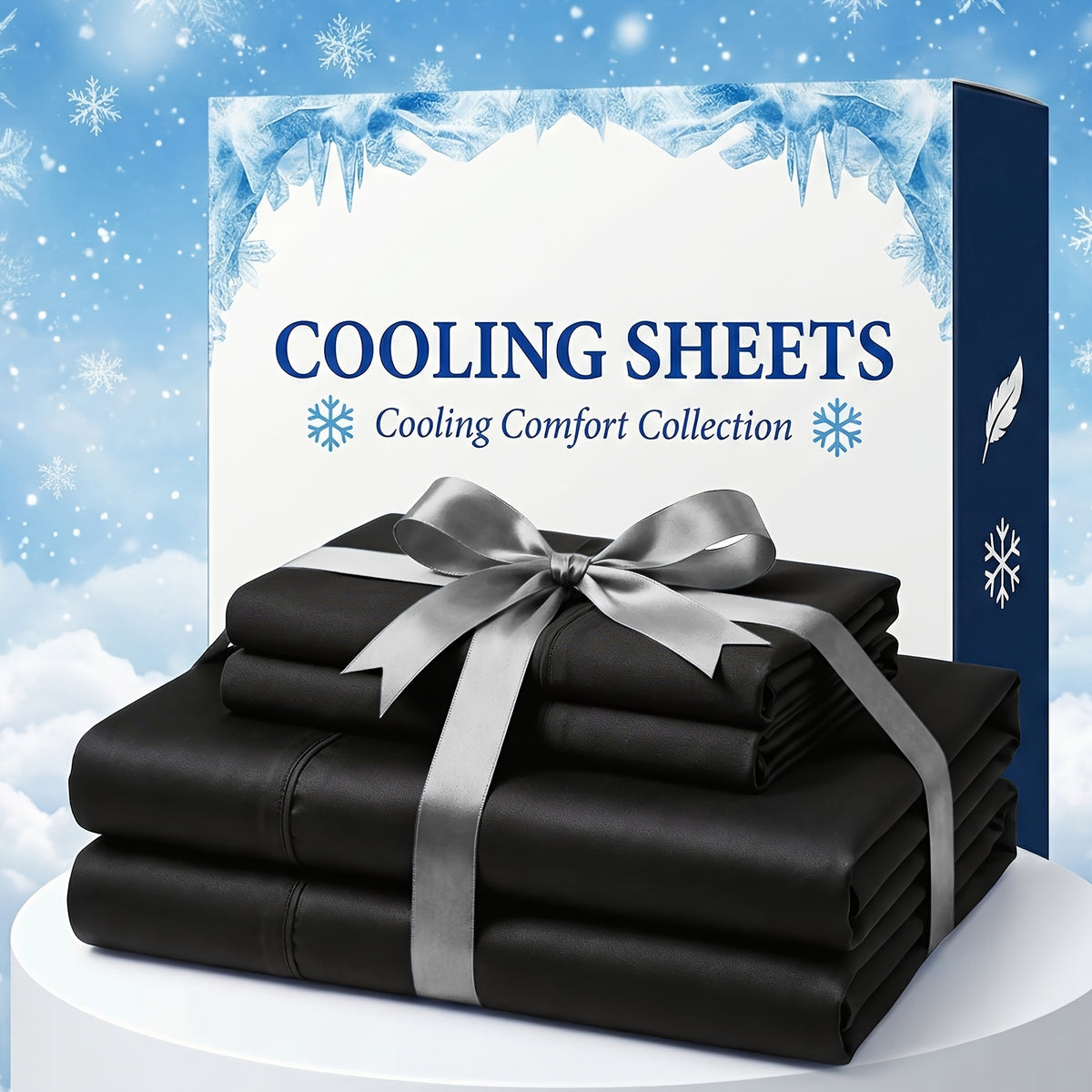 Bamboo Fiber Bed Sheet Set – Extra Deep Pocket Cooling Breathable Luxury Hotel Sheets Soft Wrinkle-Resistant Fitted Sheet Flat Sheet & Pillowcases Twin Full Queen King in 12 Colors