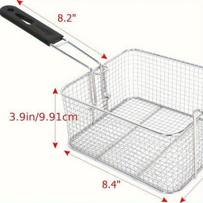 Stainless Steel Electric Deep Fryer with 2 Baskets & Lids – 5000W 10QT Large Capacity, Adjustable Temperature 140–392°F, US Plug, for French Fries, Chicken & Donuts, Home & Commercial Kitchen