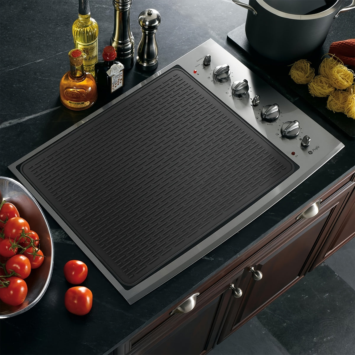 Silicone Stove Top Cover Mat 28x20 Inch Heat-Resistant Cooktop Protector 1/2pcs – Scratch-Resistant Glass Cooktop Guard & Dish Drying Mat for Gas Electric Stoves, Kitchen Counter Protector