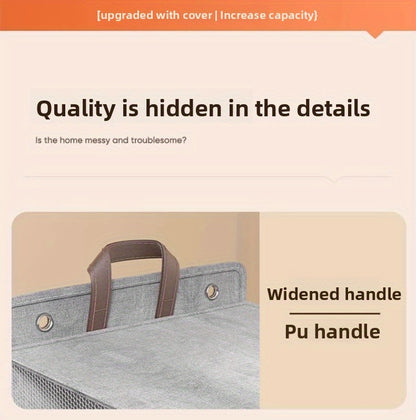 Foldable Wall Mounted Laundry Hamper Oxford Cloth with Lid Space Saving Collapsible Clothes Storage Basket Bedroom Bathroom Living Room Large 22x15 Inch Gray