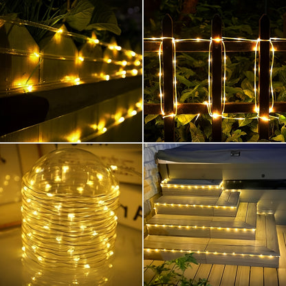 LED Rope Lights Outdoor 23FT 72FT 105FT – Flexible Tube String Lights for Halloween Decorations, Yard, Porch, Garden & Party, Neon Blue, Pure White, RGB, Amber, 50/200/300 LEDs