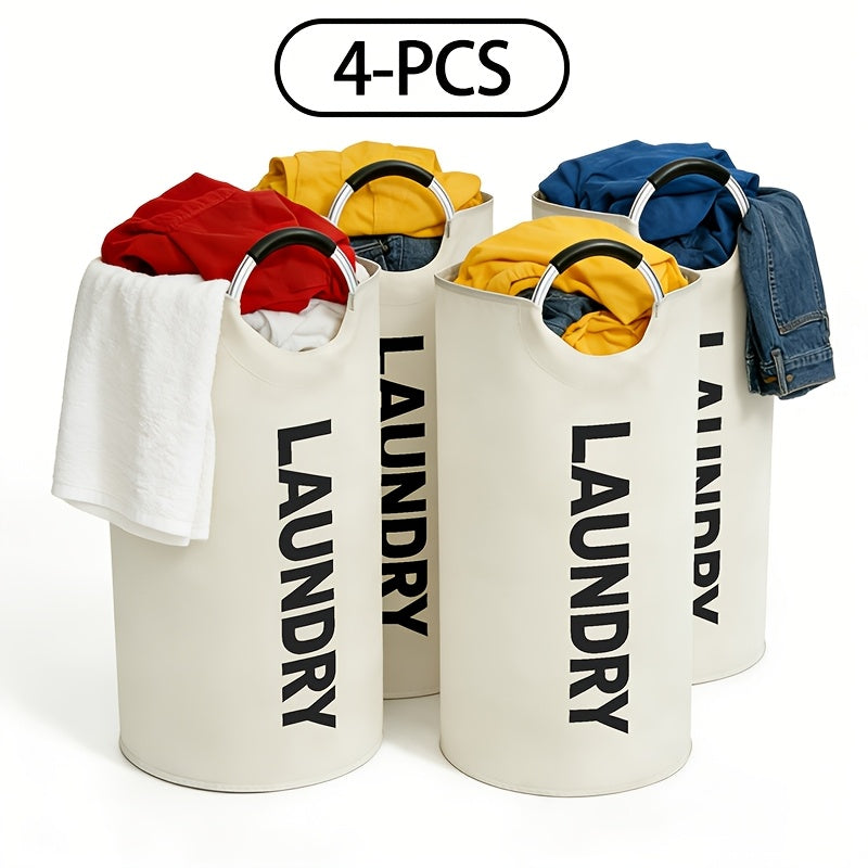 Foldable Laundry Basket with Handles Large Oxford Cloth Collapsible Hamper 3 Pack 4 Pack for Bedroom Bathroom Dorm Laundry Room Dirty Clothes Storage