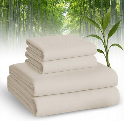 Bamboo Bed Sheet Set Twin Full Queen King - 2000TC Cooling Sheets Ultra Soft Deep Pocket Fits 16 Inch, All Season Comfort for Hot Sleepers with 2 Pillowcases, Multiple Colors