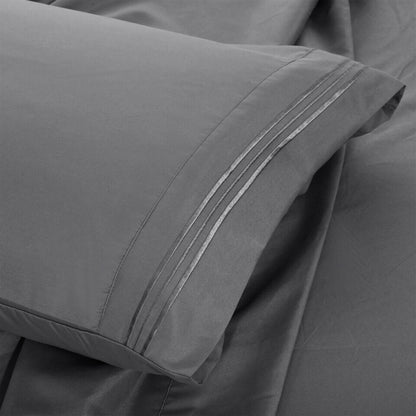 Soft Microfiber Bed Sheet Set 4-Piece 1800 Series 16 Inch Deep Pocket Hotel Luxury Cooling Sheets with Embroidered Pillowcases, Fade & Shrink Resistant, Twin to Cal King, 20 Colors