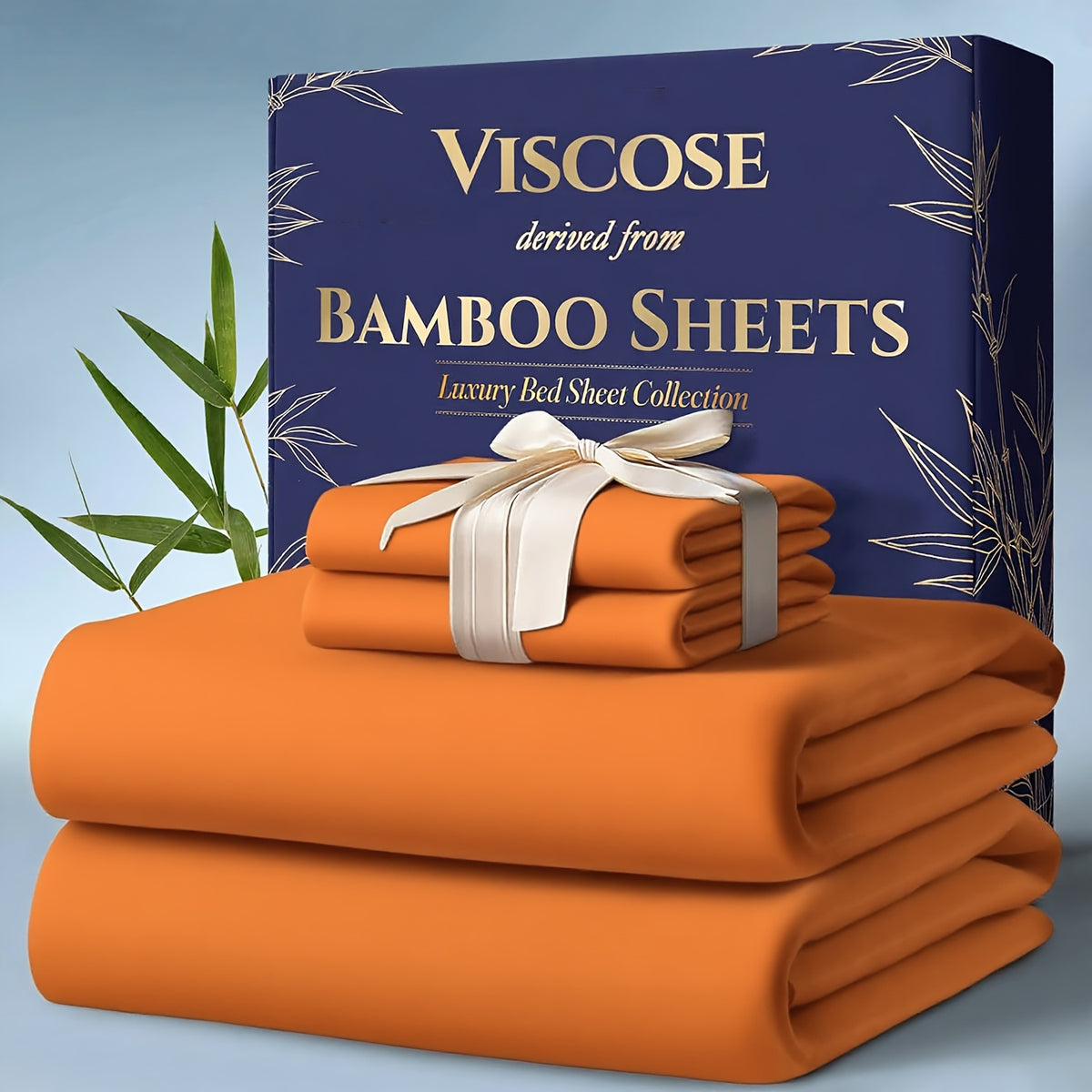 Cooling Bed Sheets Set Bamboo Blend - Ultra-Soft Breathable Deep Pocket Sheets for Hot Sleepers, Twin Full Queen King Size, 13 Colors, Moisture-Wicking Temperature Regulating Bedding