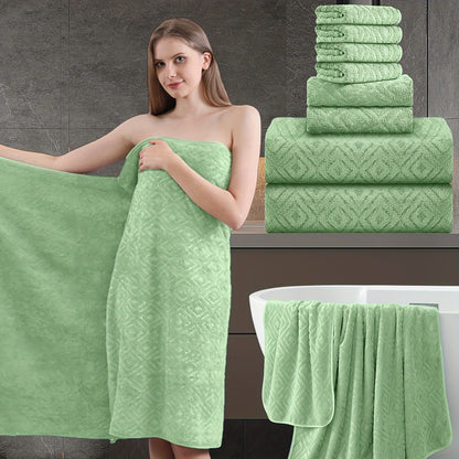 700GSM Bath Towel Set 8 Pack – Ultra-Soft Thick Extra Large Highly Absorbent Quick Dry Towels, Includes 2 Oversized Bath Towels, 2 Hand Towels & 4 Washcloths for Bathroom, Hotel, Gym & Spa