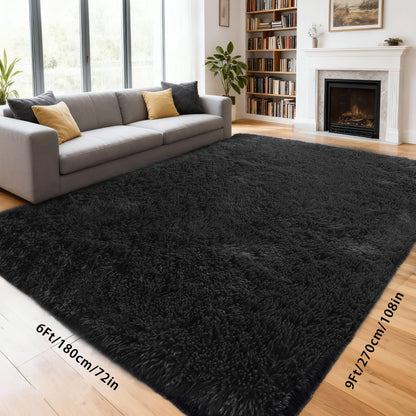 Machine Washable Shag Rug Super Soft Thick Plush Non-Slip Fluffy Carpet for Bedroom Living Room Study Dorm - 3x5 5x7 6x9 8x10 Ft - White Pink Gray Blue Green Black Home Decor Christmas Gift