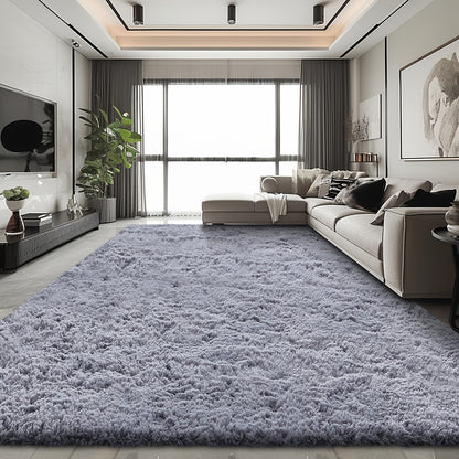 Shaggy Area Rug for Living Room – Ultra-Soft Fluffy Bedroom Carpet, Thick Plush Floor Mat for Home Decor, 5x7 6x9 8x10 9x12 Ft, Tie-Dye & Solid Colors