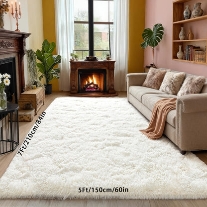 Machine Washable Shag Rug Super Soft Thick Plush Non-Slip Fluffy Carpet for Bedroom Living Room Study Dorm - 3x5 5x7 6x9 8x10 Ft - White Pink Gray Blue Green Black Home Decor Christmas Gift
