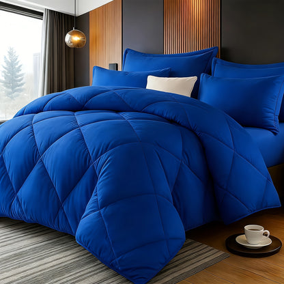Bedding Comforter Set 30+ Colors All Season – Diamond Quilted Down Alternative Comforter with Pillowcases, Soft Lightweight Breathable Microfiber Fill, Twin Queen King, 2/3 Piece Bed Set for Bedroom Guest Room Dorm