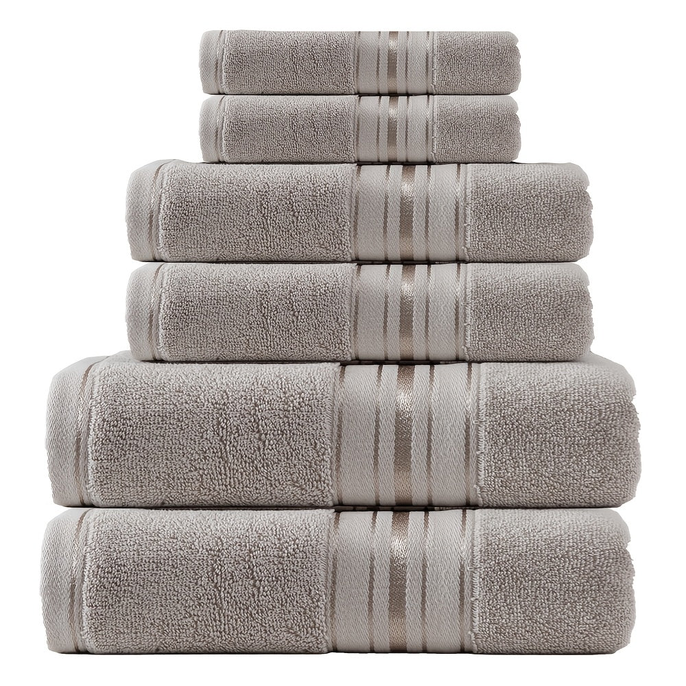 100% Cotton Towel Set 6 Piece – Super Soft Absorbent Bath Hand Washcloth Towels for Bathroom Spa Hotel, Rapid Drying Gentle on Skin, 9 Colors