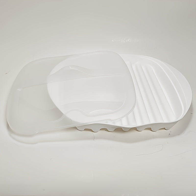 Microwave Bacon Cooker Tray with Lid – Non-Slip Drainage Design, Dishwasher Safe PP Bacon Rack for Quick Crispy Bacon, Grease-Free Cooking, Kitchen Essentials for Home & Holiday Meals