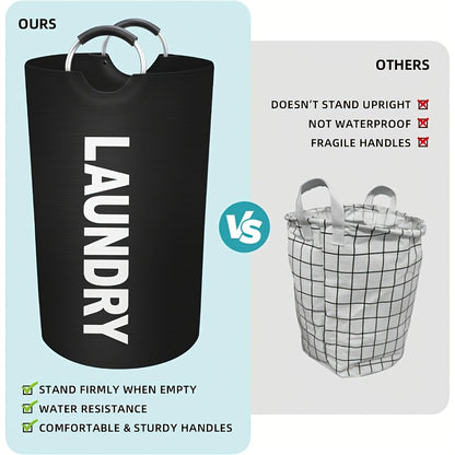 Extra Large Foldable Laundry Basket Set 95L/25 Gal – 2-Pack Thickened Waterproof Oxford Cloth Tall Storage Baskets for Bedroom, Bathroom, Dorm & Closet Organization, Multiple Colors