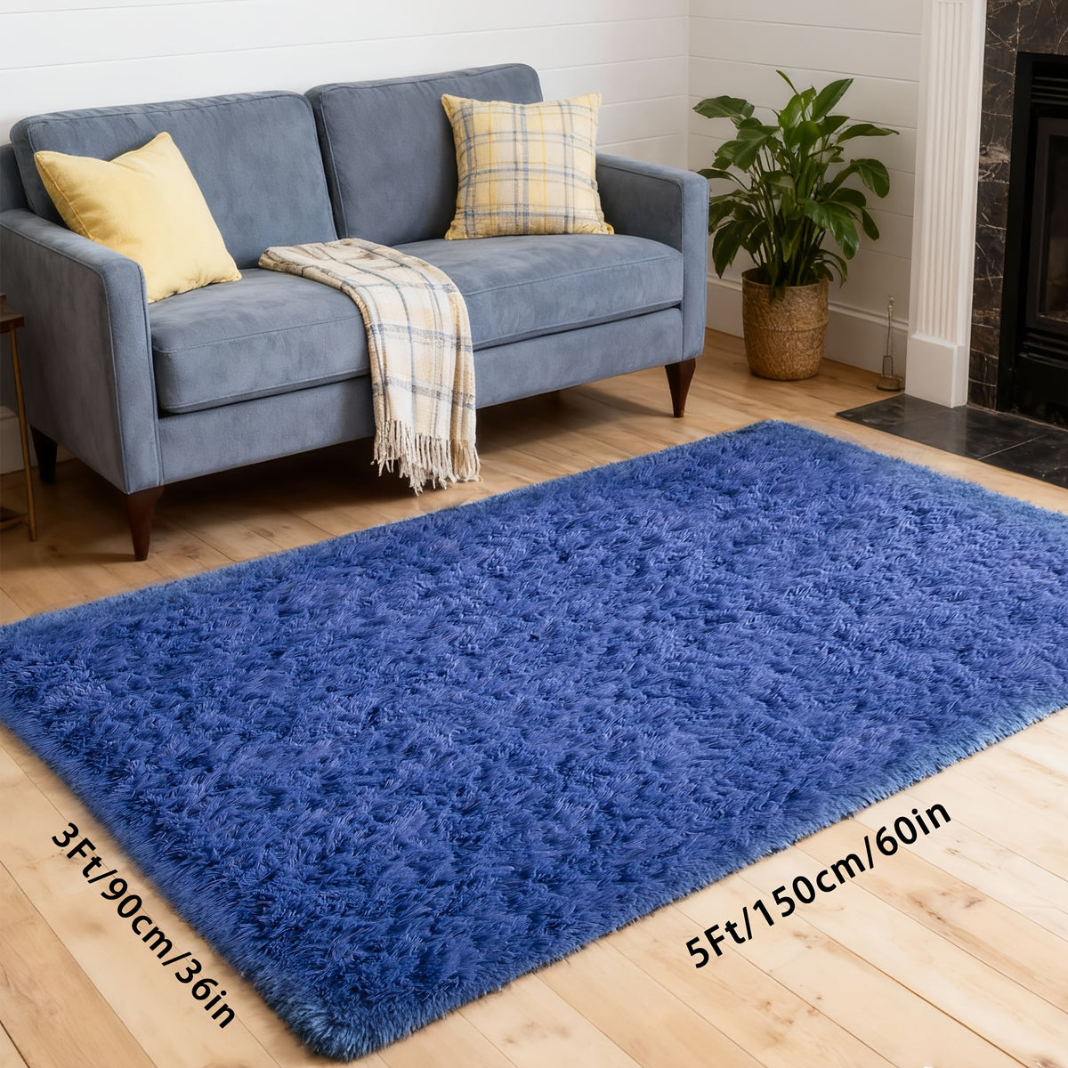 Machine Washable Shag Rug Super Soft Thick Plush Non-Slip Fluffy Carpet for Bedroom Living Room Study Dorm - 3x5 5x7 6x9 8x10 Ft - White Pink Gray Blue Green Black Home Decor Christmas Gift