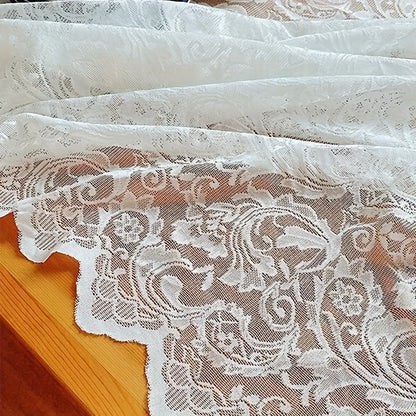 Lace Tablecloth Rectangular French Paisley Pattern - Polyester Washable Table Cover for Dining Table Coffee Table, Elegant Home Decor Christmas Holiday Decoration, Multiple Sizes 55x39 55x71 55x87 Inch