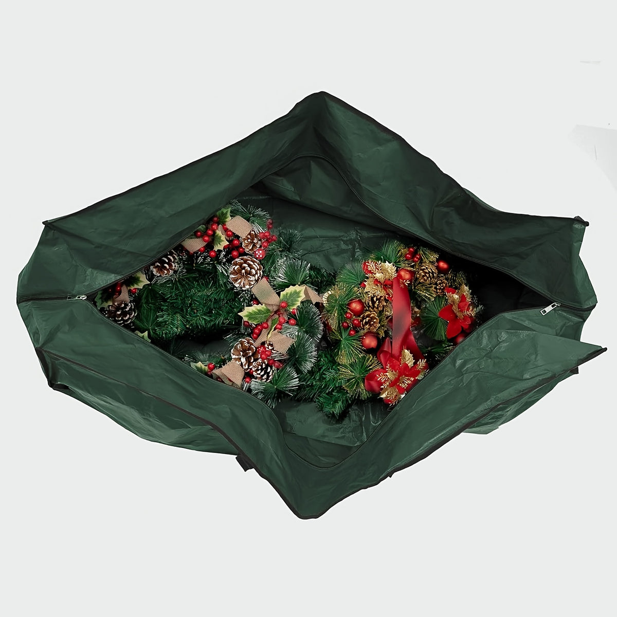 Christmas Tree Storage Bag PVC Extra Large – Fits Trees Up to 7.5 Feet, Durable Waterproof Material with Double Zippers & Strong Handles, Xmas Holiday Tree Organizer, Red