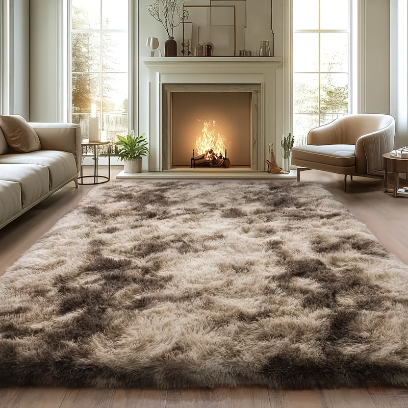 Large Area Rug 8x10 Feet Fluffy Shag Rug for Living Room Bedroom Non-Slip Soft Plush Fuzzy Carpet Modern Furry Floor Rug Home Decor