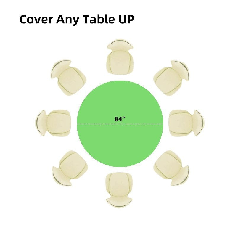 Disposable Plastic Tablecloth 12-Pack – Heavy Duty Table Cover for Parties, 84" Round & 54"x108" Rectangle, 22 Colors for Kitchen Dining Outdoor Events