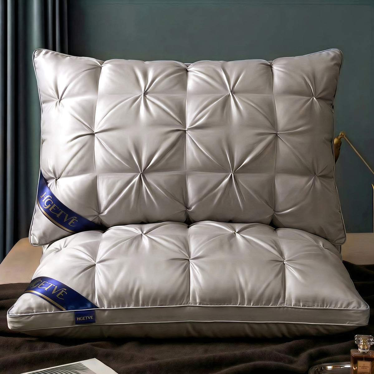 Bed Pillows for Sleeping Set of 2 - Luxury Hotel Quality Down Alternative Pillows, Cooling Breathable Neck Support Pillow for Side, Back & Stomach Sleepers, Soft Fluffy, Queen King Size, Multiple Colors