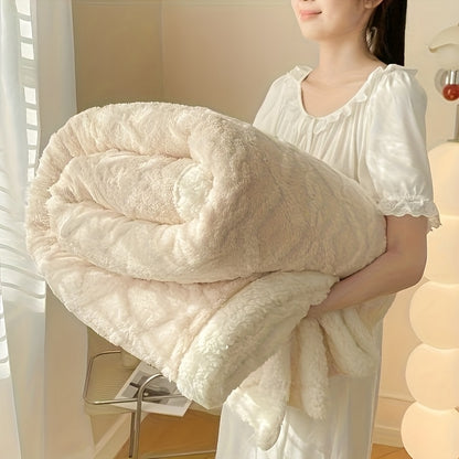 Soft Taffeta Throw Blanket Double-Sided for All Seasons, Lightweight Cozy Blanket for Bed Couch Sofa, Air Conditioning Blanket Machine Washable, Aesthetic Bedroom Blanket Gift in Beige Pink Green Gray Brown