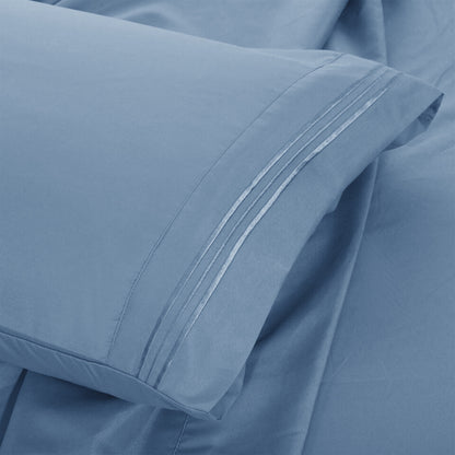 Soft Microfiber Bed Sheet Set 4-Piece 1800 Series 16 Inch Deep Pocket Hotel Luxury Cooling Sheets with Embroidered Pillowcases, Fade & Shrink Resistant, Twin to Cal King, 20 Colors