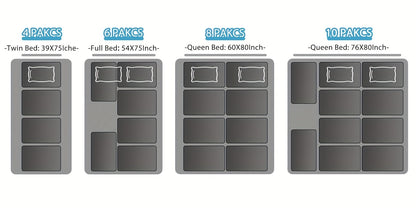 Under Bed Storage with Wheels 2-Pack XXL 70L Rolling Containers Organizer for Clothes Bedding Shoes Blankets - Transparent Lid Zippered 600D Oxford Bedroom Dorm