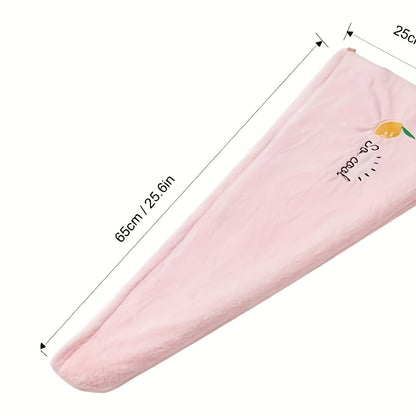 Microfiber Hair Towel Wrap 4pcs Quick Dry Turban Set – Coral Fleece Soft Hair Drying Cap with Embroidery for Women Wet Hair, Rapid Drying Hair Towel
