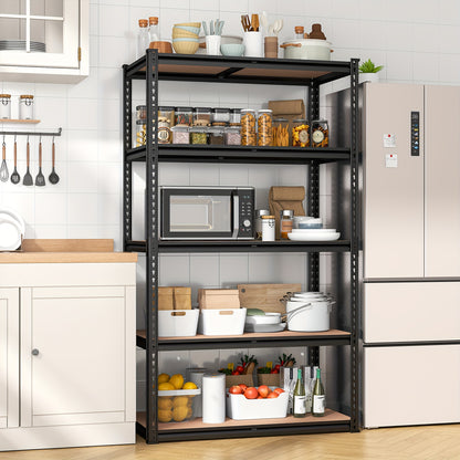 Heavy Duty Metal Shelving Unit 5-Tier 72"H 2000LBS Garage Storage Shelf 35.5"W x 72"H x 15.8"D – Adjustable Steel Wire Rack for Garage Basement Pantry Kitchen Utility, No Bolts Easy Assembly