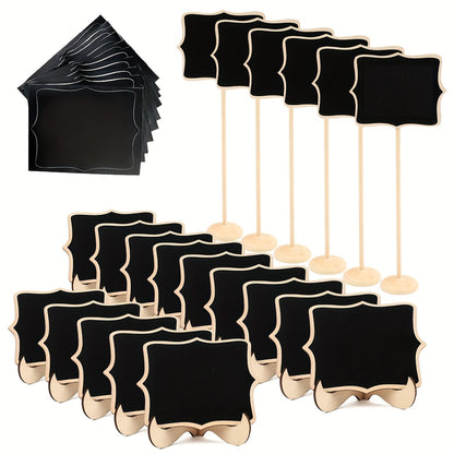 Mini Chalkboard Signs with Easel Stand 20 Pack Reusable Table Number Food Labels for Wedding Birthday Party Buffet Christmas Halloween Event Decoration
