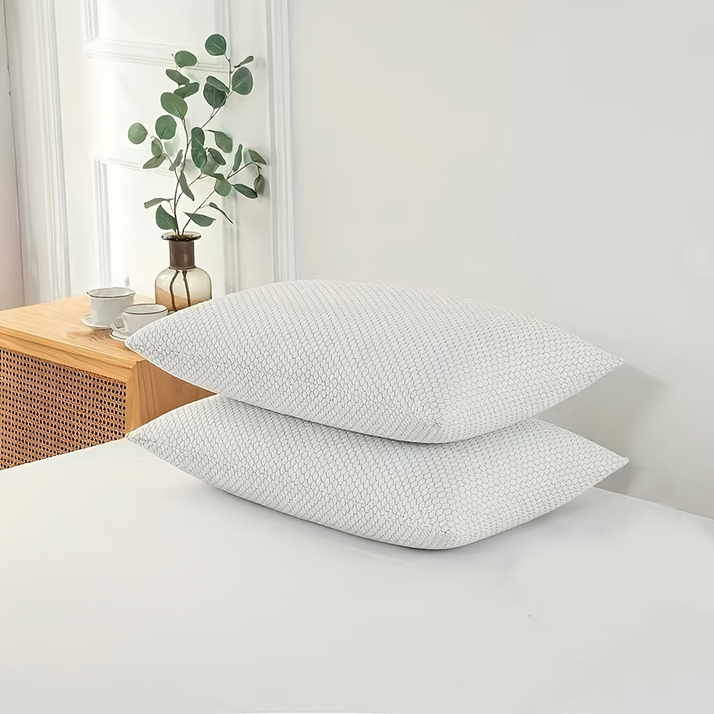 Gusseted Down Alternative Bed Pillows 2 or 4 Pack Standard Queen King Size Supportive Breathable Hotel Luxury Sleep Pillow for Side Stomach Back Sleepers Multiple Colors