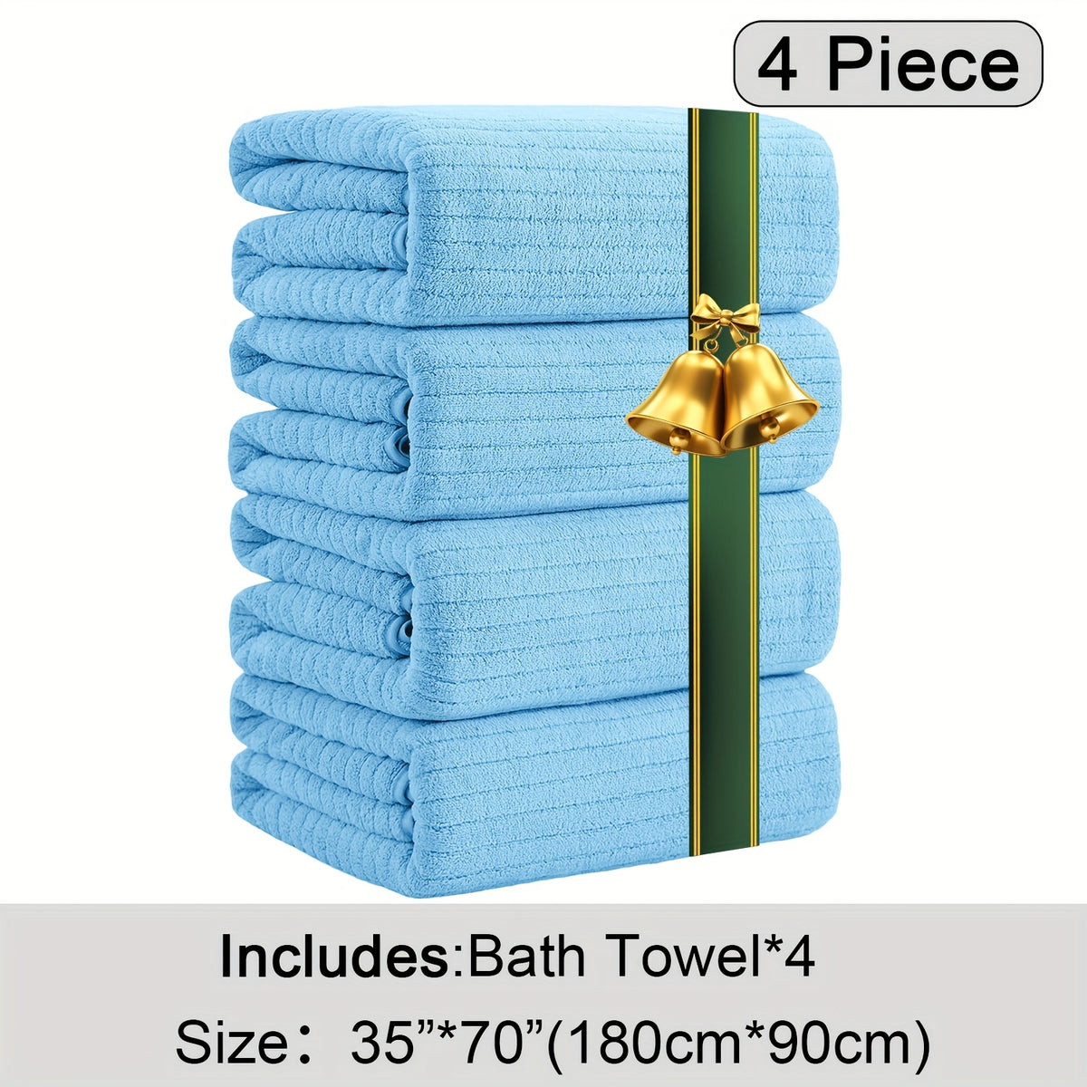 Oversized Bath Towel Set Microfiber XL – Super Absorbent Quick Dry Extra Large Bath Sheets for Family & Hotel, Soft Plush Shower Towels, 4-Piece & 8-Piece Sets, Multiple Colors & Patterns