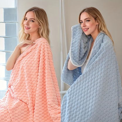 Waffle Weave Bath Towels 4-Pack Quick Dry Ultra Soft, 281g Super Absorbent Microfiber Towels for Adults, Spa-Grade Antimicrobial Textured Towels for Bathroom, Gym & Travel – Gray, Pink, Blue or Beige
