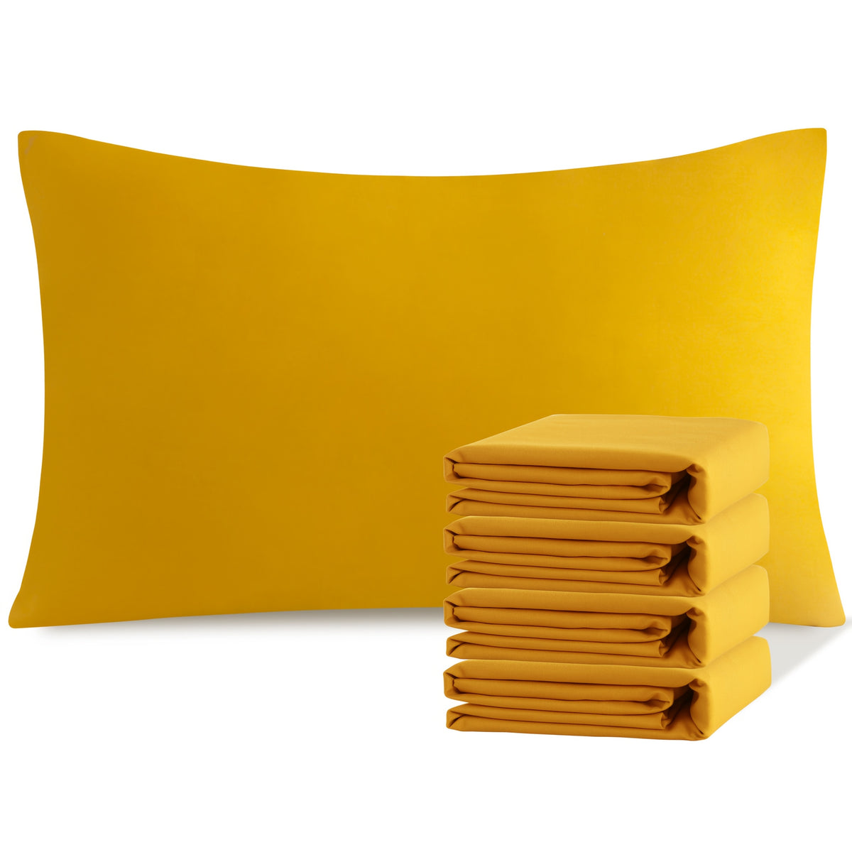 Pillowcases 4 Pack Queen Size Brushed Microfiber – Envelope Closure Soft Wrinkle-Free Fade-Resistant Solid Color Pillow Cases, 20x30 Inch, 32 Colors