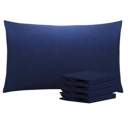 Pillowcases 4 Pack Queen Size Brushed Microfiber – Envelope Closure Soft Wrinkle-Free Fade-Resistant Solid Color Pillow Cases, 20x30 Inch, 32 Colors