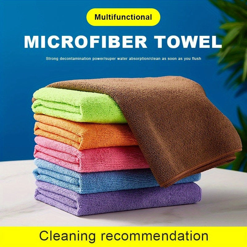 Microfiber Cleaning Cloths 20-Pack Multifunctional Absorbent Dish Cloths Kitchen Towels - Durable Household Rags for Kitchen Bathroom Car Cleaning - Easily Remove Stains & Grease Random Colors