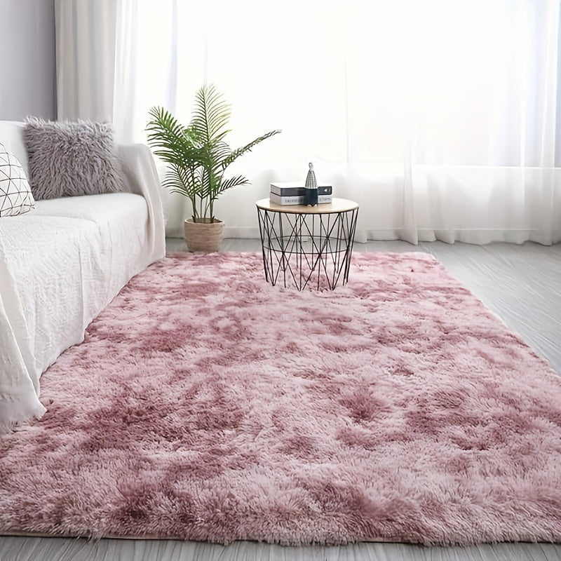 Ultra Soft Plush Tie Dye Area Rug for Living Room & Bedroom – Thick Fluffy Non-Slip Floor Mat, Easy Care, Perfect for Sofa, Coffee Table & Home Decor